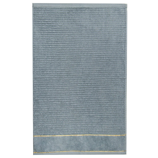 Полотенце кухонное махровое, 40х60 см, 500 г/м2, 100% хлопок, Оксфорд, серо-голубое, Узбекистан