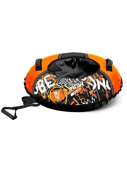 Санки-ватрушка Nika, С граффити, 95 см, 100 кг, с буксировочным тросом, с ручками, 2 ручки, ТБ1КР-95/ГО