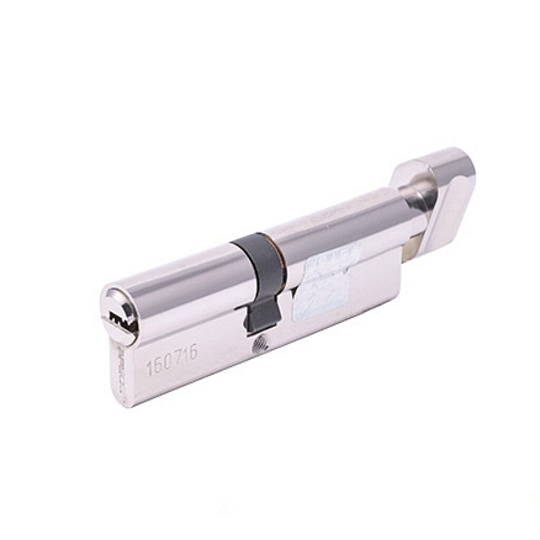 Личинка замка двери Apecs, SM-90(40/50C)-C-NI, 28622, 90 мм, с заверткой, никель