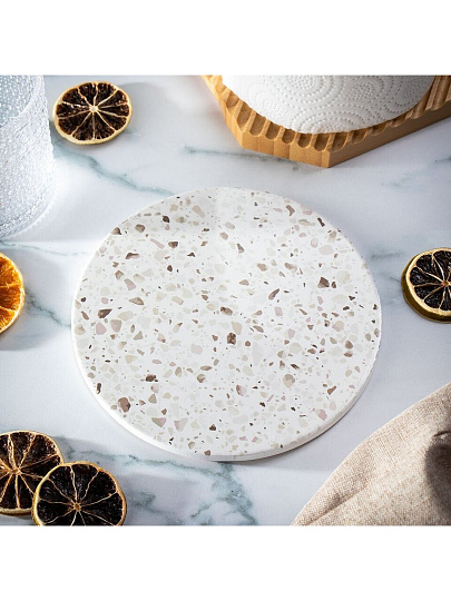 Подставка под горячее, керамика, круглая, 16 см, Камень, Y4-6665