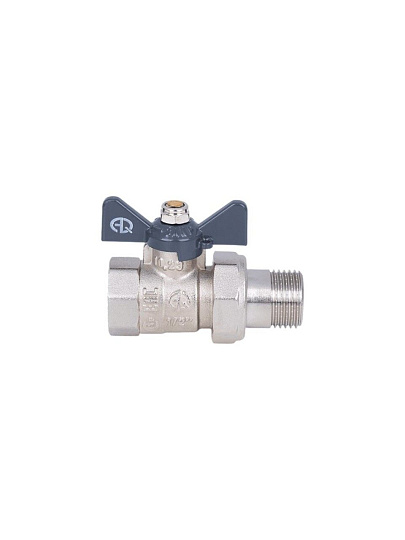 Кран для воды с американкой 1/2'', г-ш, ручка-бабочка, AquaLink