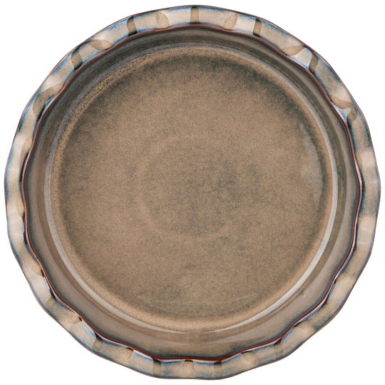 Форма для запекания керамика, 26.8х6.5 см, 1.65 л, круглая, Agness, Reactive Beige, 780-117