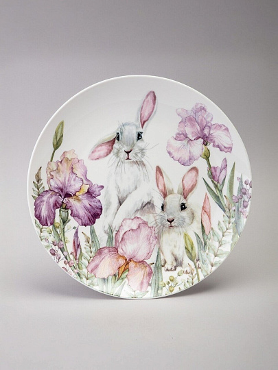 Тарелка обеденная, фарфор, 25.5 см, круглая, Irises, Lefard, 425-138