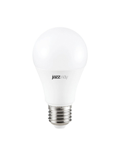 Лампа светодиодная E27, 11 Вт, 100 Вт, груша, 3000 К, теплый белый свет, JazzWay, PLED-ECO