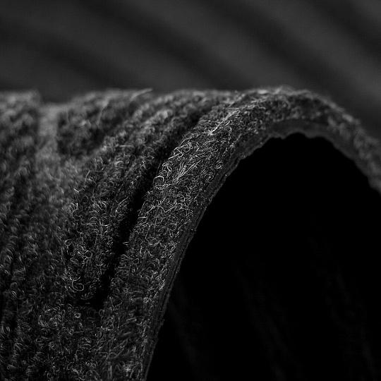 Коврик грязезащитный влаговпитывающий, 60х90 см, прямоугольный, полипропилен, резина, черный, Dzen, Blabar, 93736