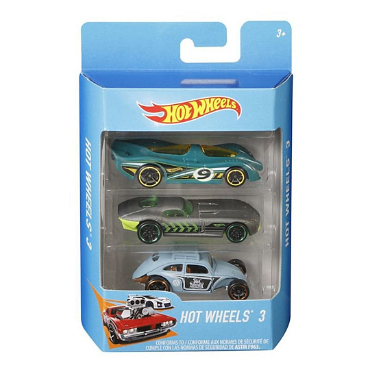 Набор из трех машинок Hot Wheels, K5904, в ассортименте