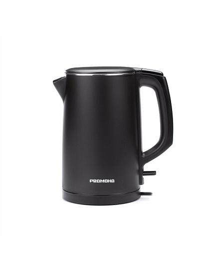Чайник электрический Редмонд, Strix KM242, черный, 1.5 л, 2200 Вт, скрытый нагревательный элемент, пластик, нержавеющая сталь