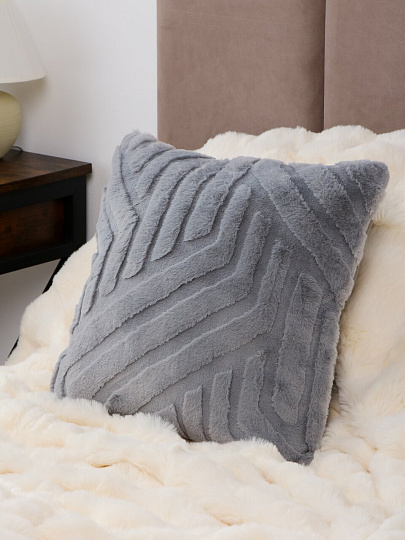 Наволочка декоративная Геометрия, 100% полиэстер, 45 х 45 см, серая, A130224