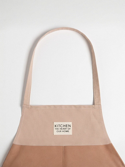 Фартук 60 х 70 см, 100% хлопок, саржа, 220 г/м2, без кармана, Этель, Kitchen, бежевый
