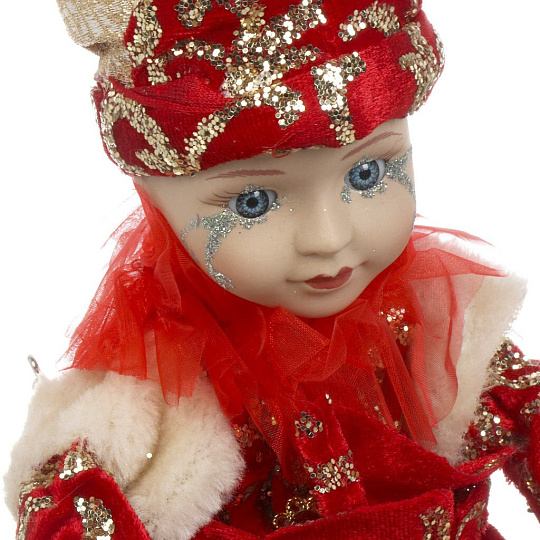 Фигурка декоративная Шут, 45 см, заводная, красно-золотая, Y4-8442