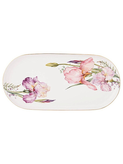 Блюдо керамика, овальное, 30.5 см, Irises, Lefard, 590-342