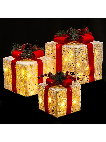 Фигурка декоративная Подарки, 60 LED, 220В, Y4-7435