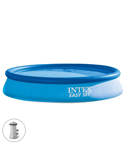 Бассейн надувной Intex, 366х76 см, Easy Set, 28132NP, фильтр-насос, 5621 л