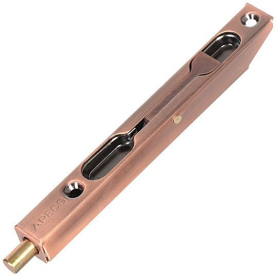 Шпингалет торцевой, ригель круглый, Apecs, 140 мм, FB-01-140-AC, 16287, медь