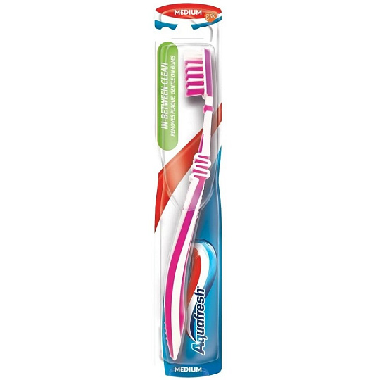 Зубная щетка Aquafresh, In-Between Clean, средней жесткости, 42243IU2V, в ассортименте