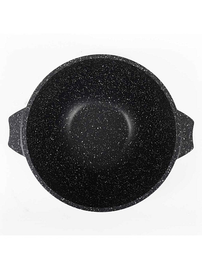 Казан алюминий, антипригарное покрытие, 4 л, Гранит black, с крышкой, Мечта, 54802