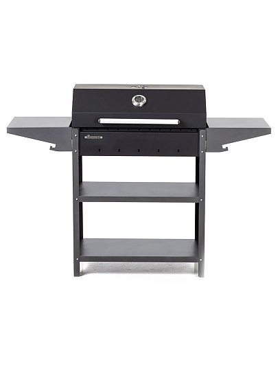 Мангал 1332х441х966 мм, 2 мм, с крышкой, гриль, полки, Gratar, Family Standart BBQ, FSB 2000