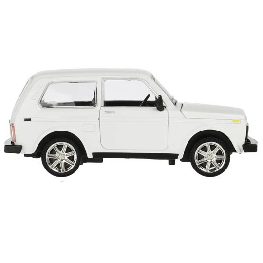 Машина детская Технопарк, Lada 4х4, 17 см, инерционная, со светом и звуком, металл, пластик, VAZ-21214-W, белая