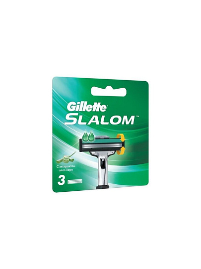 Сменные кассеты для бритв Gillette, Slalom Plus, для мужчин, 3 шт