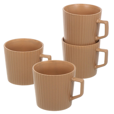 Кружка керам, 4 шт, 350 мл, Эльзас, Daniks, ZPX222210-3, беж