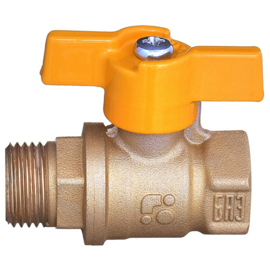 Кран для газа г-ш, 3/4", ручка-бабочка, БАЗ