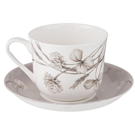 Чайная пара фарфор, 2 предмета, на 1 персону, 500 мл, Lefard, White Flower, 415-2118