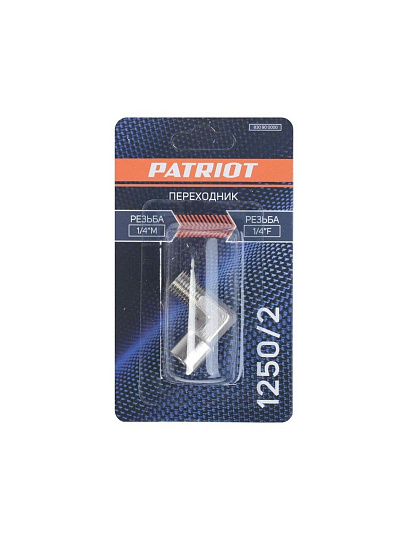 Переходник для компрессоров и пневмоинструмента, металл, 1/4" FM, уголок, Patriot, 1250/2, 830900000