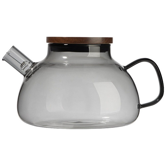Чайник заварочный стекло, 1 л, с ситечком, с деревянной крышкой, Leonord, Aroma di Fiore, 910146