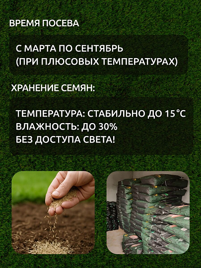 Семена Газон, Универсальный, 1 кг, мешок, Мираторг