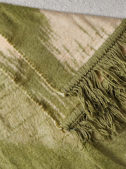 Плед евро, 200х220 см, 60% хлопок, 40% акрил, Karteks, Soft Komfort PS1680D, хаки, 104/200.1680D