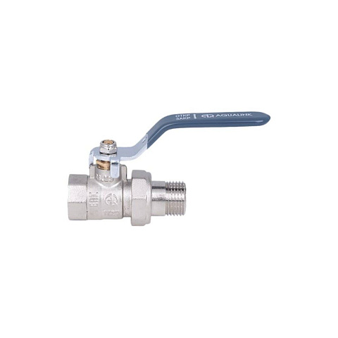 Кран для воды, 1/2'', г-ш, ручка, с американкой, AquaLink