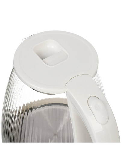Чайник электрический Lofter, CX-K313-18BW, белый, 1.8 л, 1500 Вт, скрытый нагревательный элемент, стекло, пластик