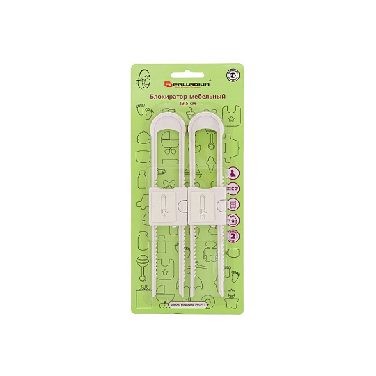 Блокиратор Palladium, BS 46.16, мебельный, 19.5 см, 2 шт, 111602