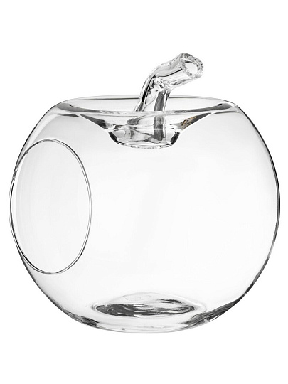 Ваза стекло, настольная, 24х27 см, Alegre Glass, Яблоко, 337-091