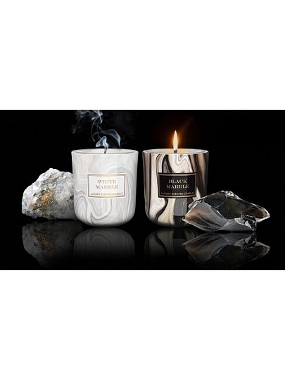 Свеча ароматизированная, 8х9 см, в стакане, в ассортименте, Bartek Candles, Мрамор