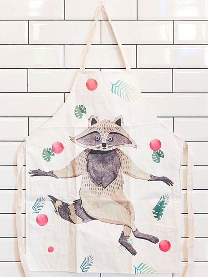 Фартук 69х84 см, 100% полиэстер, без кармана, Енот, Y3-843