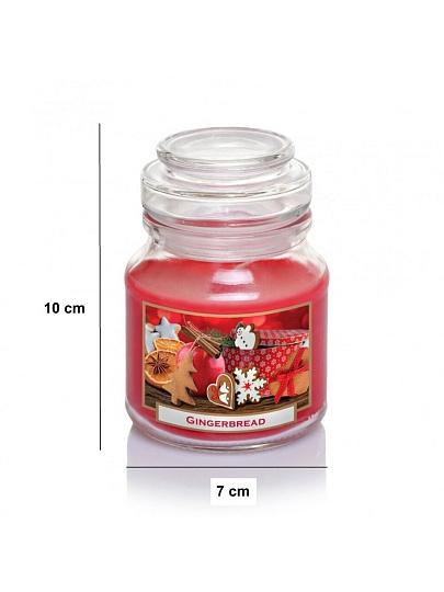 Свеча ароматизированная, 10х7 см, в баночке, Bartek Candles, Имбирный пряник