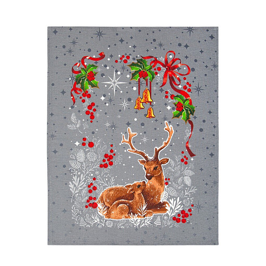 Набор полотенец кухонных 3 шт, 45х60 см, рогожка, 100% хлопок, АртДизайн, Полярная звезда, Россия, НЗ_ПКР45.60