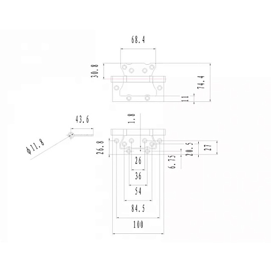 Петля накладная для деревянных дверей, Фабрика Замков, универсальная, E-2BB-100 SN, 109563, пакет 50/100, матовый никель
