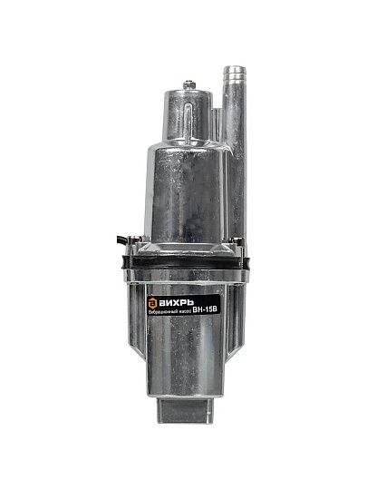 Насос вибрационный, Вихрь, верхний забор, 15 м, 280 Вт, глубина погружения 3 м, максимальный напор 72 м, 1.08 м³/ч, ВН-15В