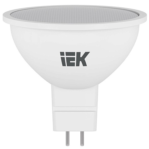 Лампа светодиодная GU5.3, 9 Вт, 60 Вт, 230 В, софит, 3000 К, свет теплый белый, IEK, MR16, LED