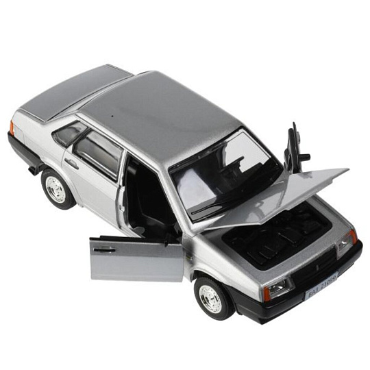 Машина детская Технопарк, Lada 21099, 18.5 см, инерционная, со светом и звуком, металл, пластик, VAZ-21099-S, серая