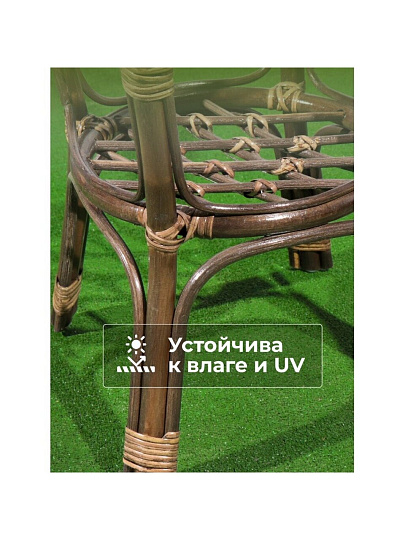 Мебель садовая Сиеста, стол, 50.2х50.2х55.3 см, 2 кресла, подушка голубая, 100 кг, AI-1808003