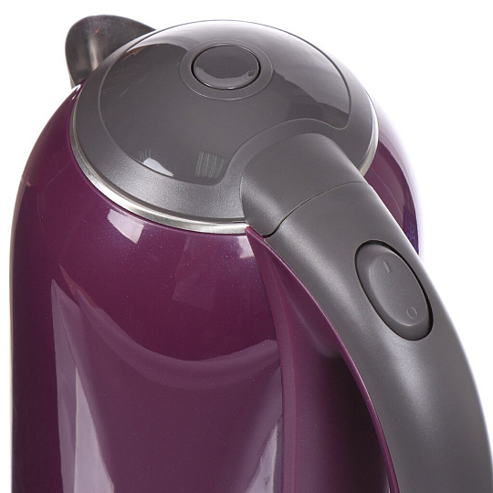 Чайник электрический Eurostek, EEK-1703S, фиолетовый, 1.7 л, 1800 Вт, скрытый нагревательный элемент, двойная стенка, пластик