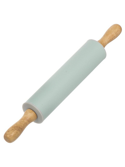 Скалка дерево, силикон, 31х4.2х4.2 см, в ассортименте, Y4-8706