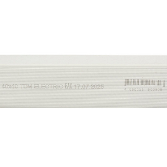 Кабель-канал пластик, 40х40 мм, 2 м, 1 мм, белый, TDM Electric, SQ0402-1009