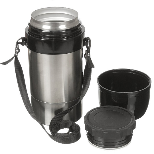 Термос для еды, нержавеющая сталь, 1 л, широкая горловина, Амет, Дорожный, колба нержавеющая сталь, 1с657