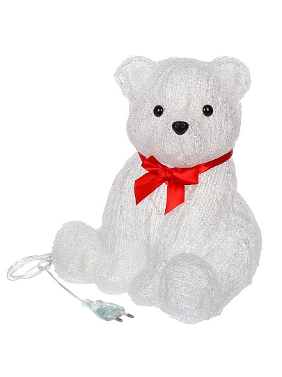 Фигурка декоративная полимер, Медведь, 25 см, 50 LED, 220В, Y4-7439