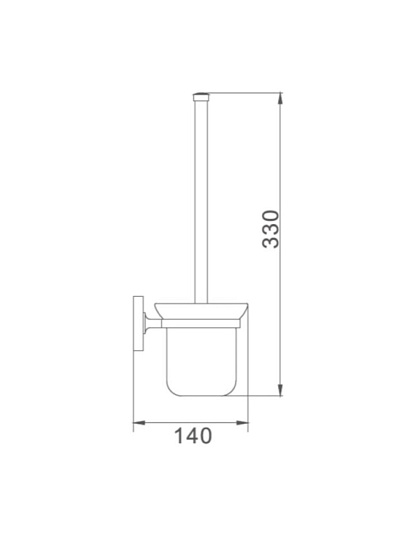 Ерш для туалета РМС, подвесной, нержавеющая сталь, стекло, A7020