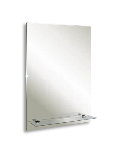 Зеркало 39х59 см, прямоугольник с полкой